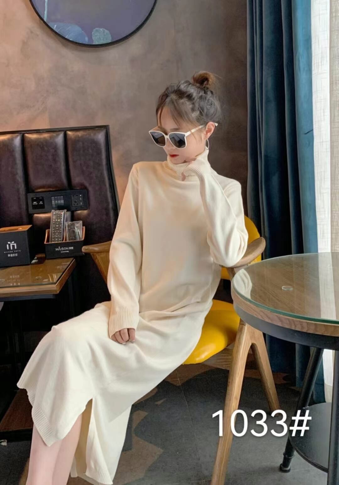 ニットロングワンピース　AJ111-103