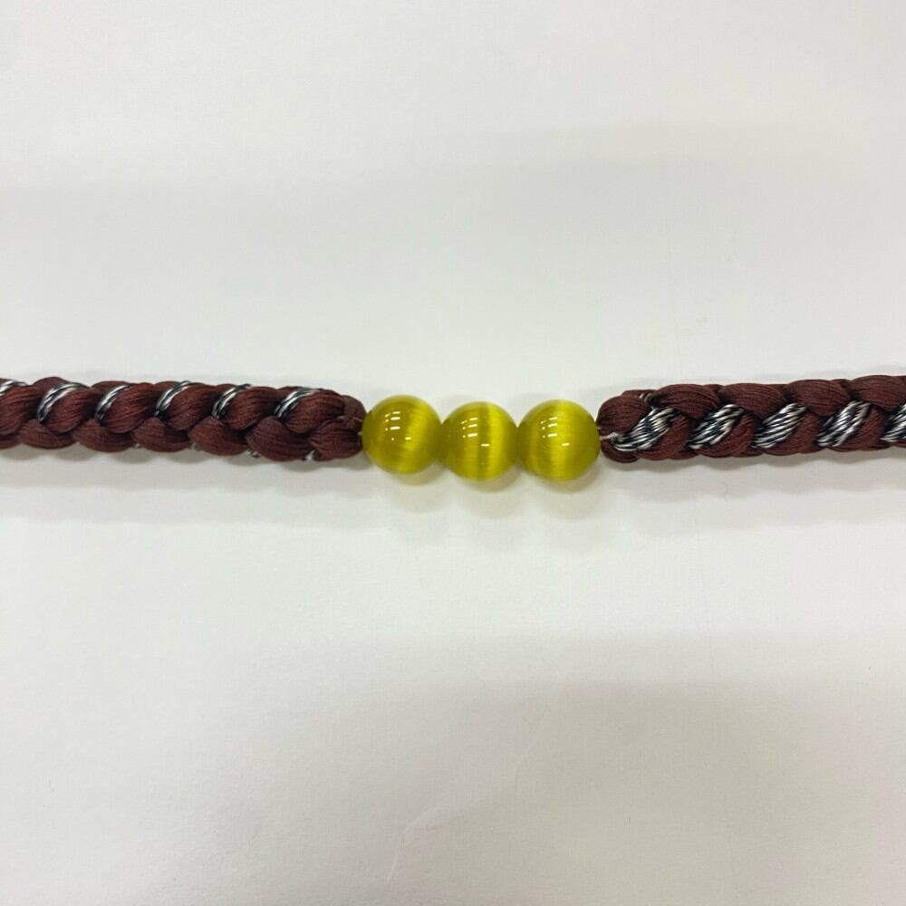 帯締め 新品 帯締め 帯〆 焦げ茶 白 黒 小紋 紬 普段着用 お洒落 正絹 絹100% 和装小物 6489