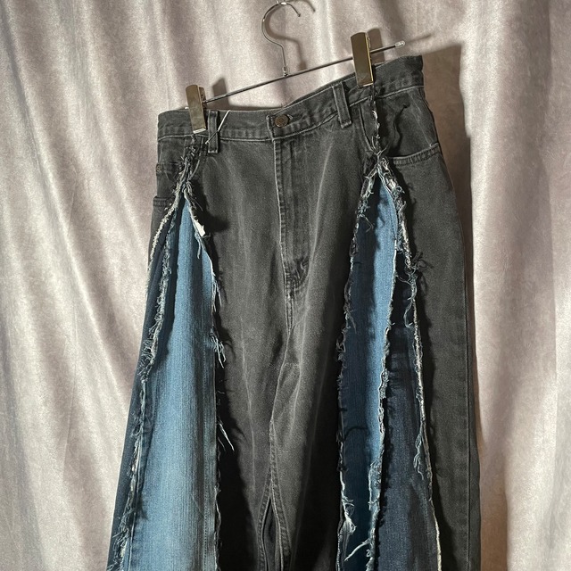 Remake flare denim pants