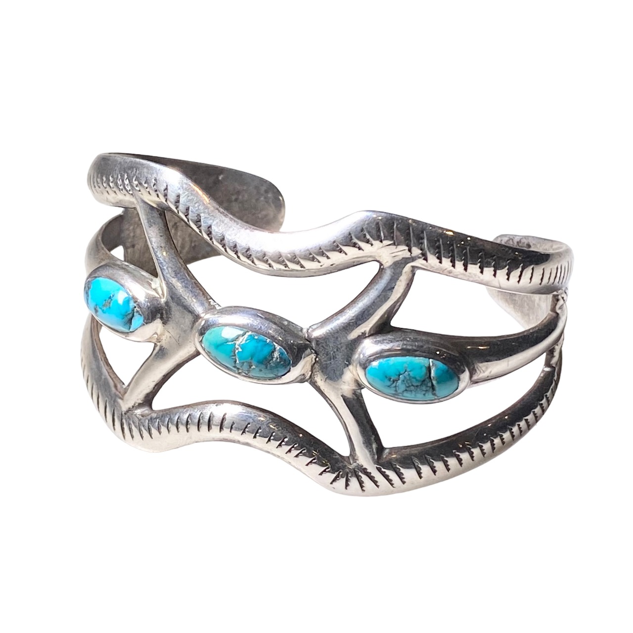 NAVAJO silver turquoise bangle