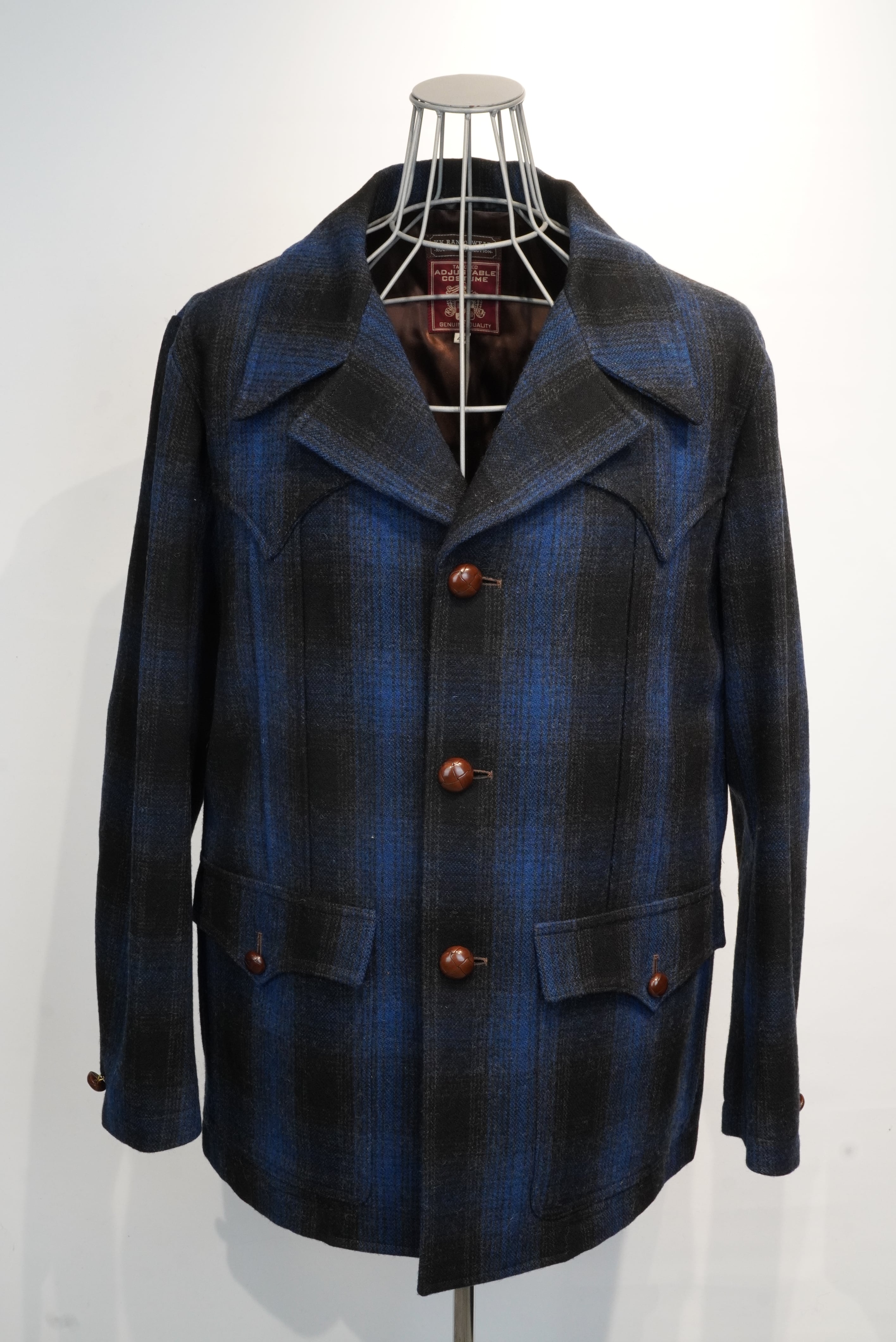 ADJUSTABLE COSTUME / OMBRE CHECK MELTON WESTERN JACKET