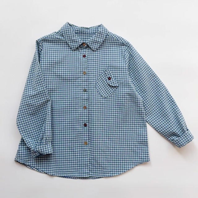 ユニークポケットチェックシャツ F3927
