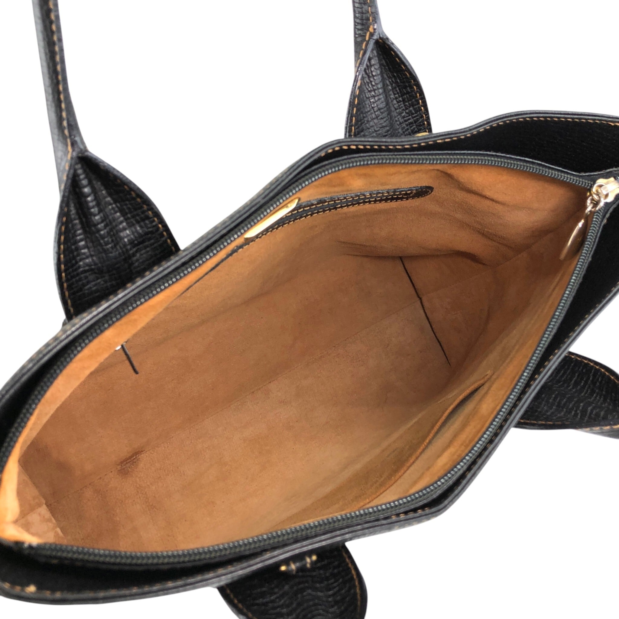 LOEWE ロエベ ハンドバッグ ブラック ロゴ型押し レザー トートバッグ