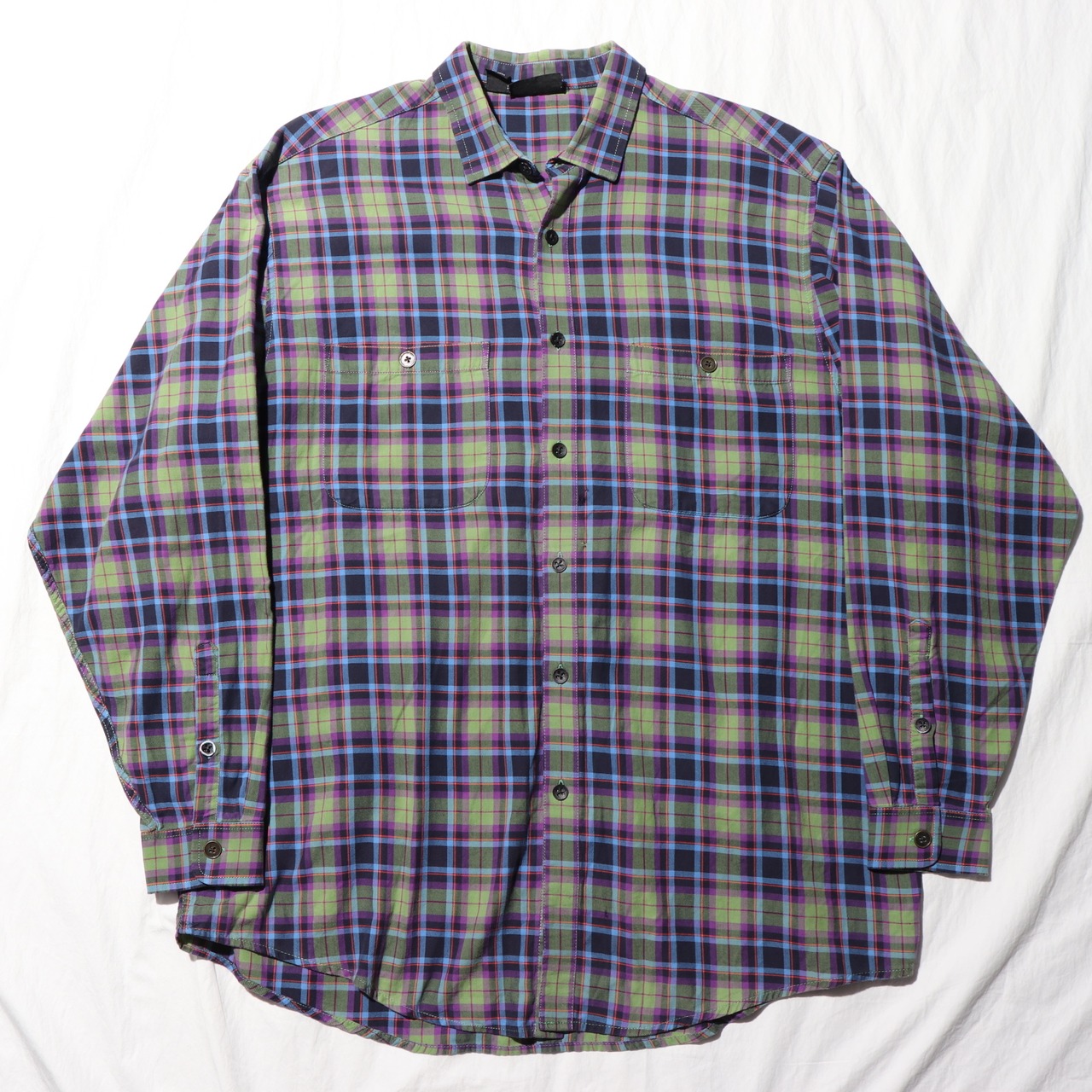 XL 90s ポルトガル製 Patagonia L/S Flannel Shirt パタゴニア 長袖 チェック ネルシャツ