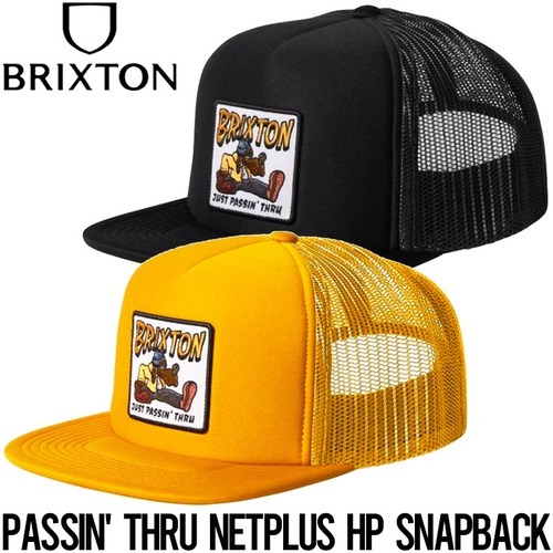 メッシュキャップ 帽子 BRIXTON ブリクストン PASSIN THRU NETPLUS HP SNAPBACK CAP 11542 日本代理店正規品BLK