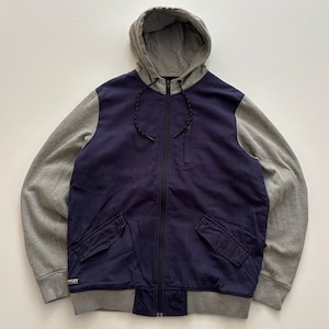 -USED- OAKLEY ZIP UP PARKA -GREY,NAVY- [L]