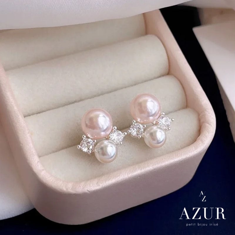 【数量限定】ピンクパールジルコニアピアス