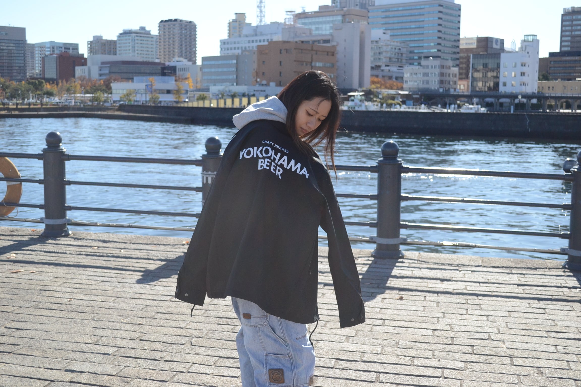 YOKOHAMA BEER コーチジャケット 【ロゴ】