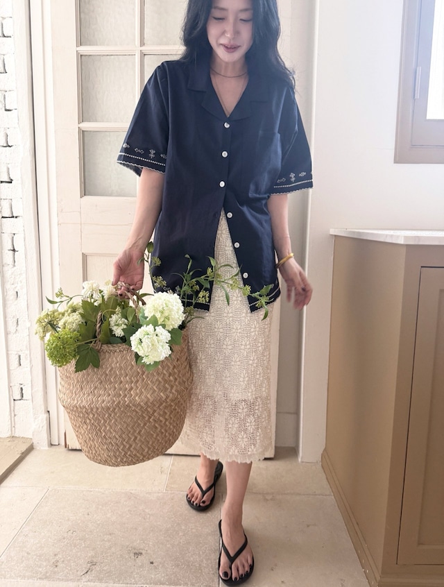 《予約》ojo de papa ¨ adult) berriman skirt ... white ¨ 2nd 26summer