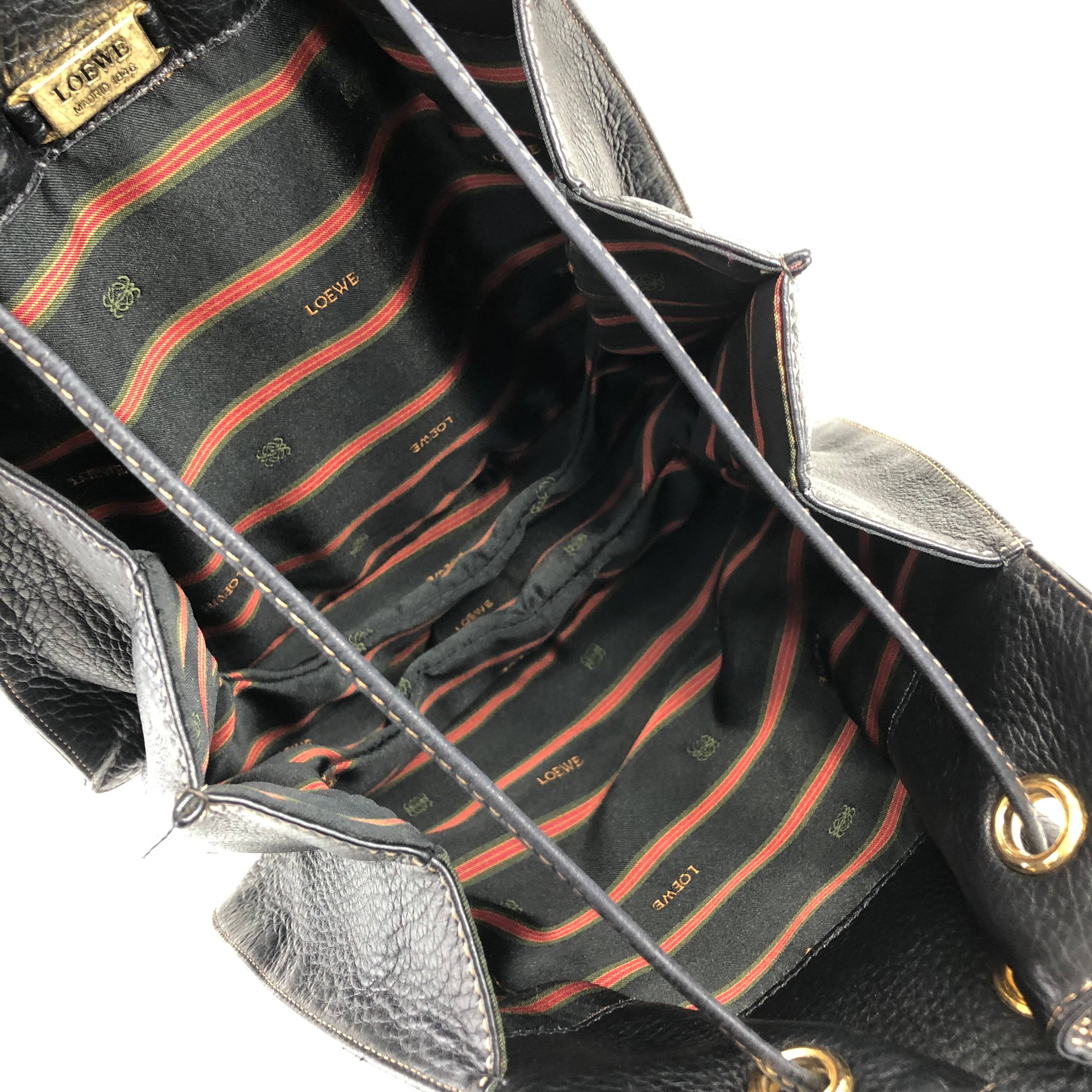 LOEWE ロエベ バックパック ブラック アナグラム レザー
