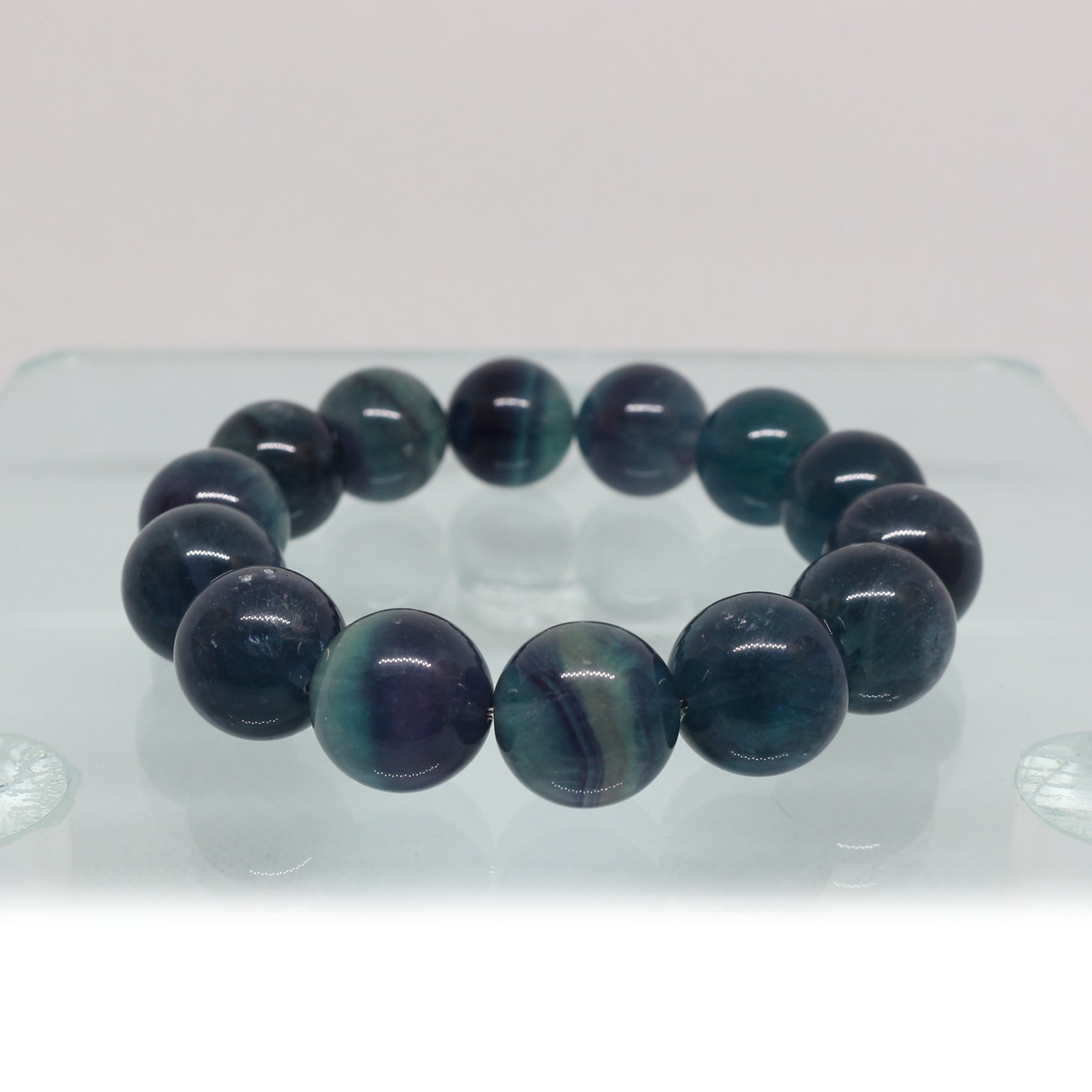 フローライト　一連　ブレスレット　16mm　0118002876・画像3