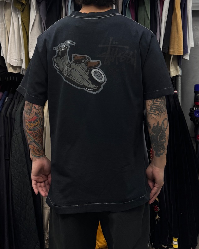 90’s old stussy Vespa Design Tee “白タグ” “READY STEADY GO!!” “ベスパ”【高円寺本店】