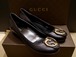美品◆GUCCI グッチ GGバックル レザー パンプス◆