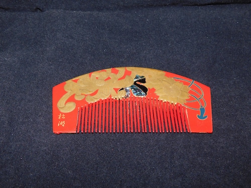 漆の櫛 wood lacquer work work ornamental hair comb