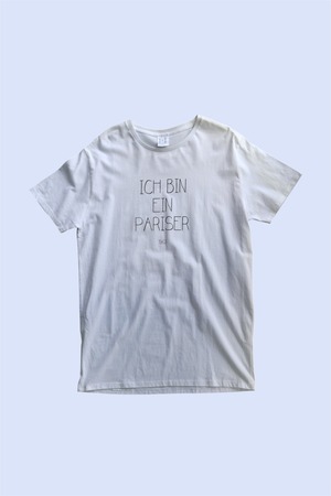 CIVISSUM “ICH BIN EIN PARISER” Organic Cotton T-Shirt / White/ M size