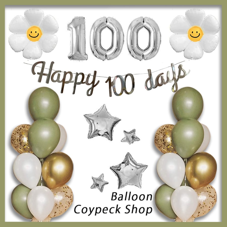 高価値 100日記念 バルーン ゴールド 風船 誕生日 100日祝い アニバーサリー
