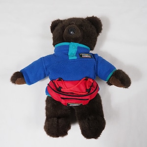 L.L.Bean Stuffed Bear Snap Fleece/Fanny Pack Douglas 90s エルエルビーン ダグラス テディベア