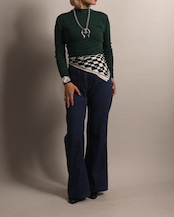 1960's Unknown / Rib Long Tee - Green