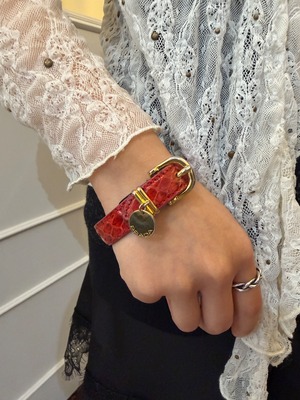 PRADA/ vintage leather bracelet.(o)