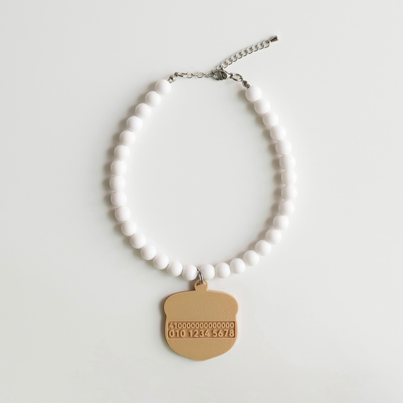 【予約】[ Snugroo ] Pet Necklace Beads｜Acorn - 2