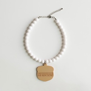 【予約】[ Snugroo ] Pet Necklace Beads｜Acorn