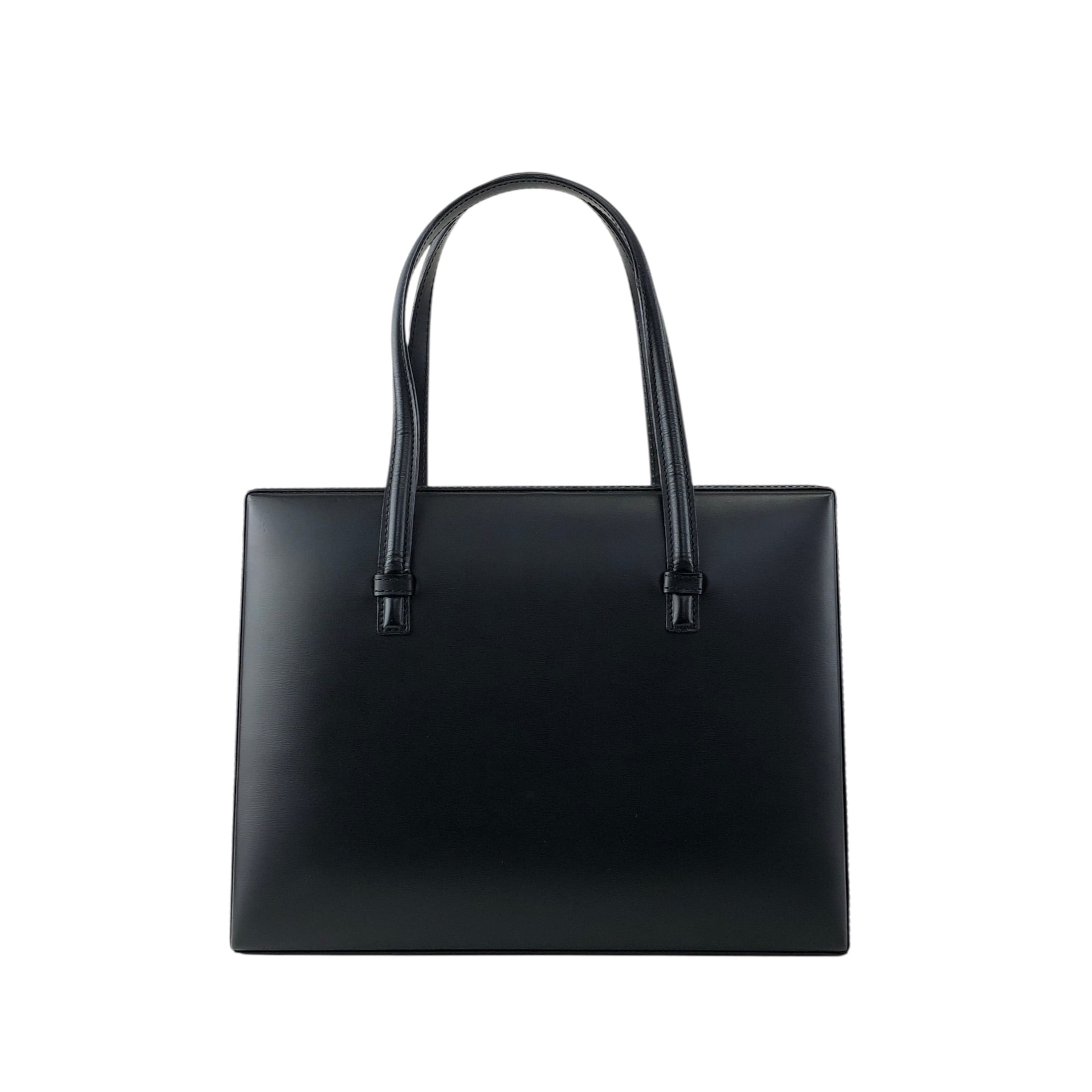 LOEWE ロエベ ハンドバッグ ブラック ロゴ レザー vintage