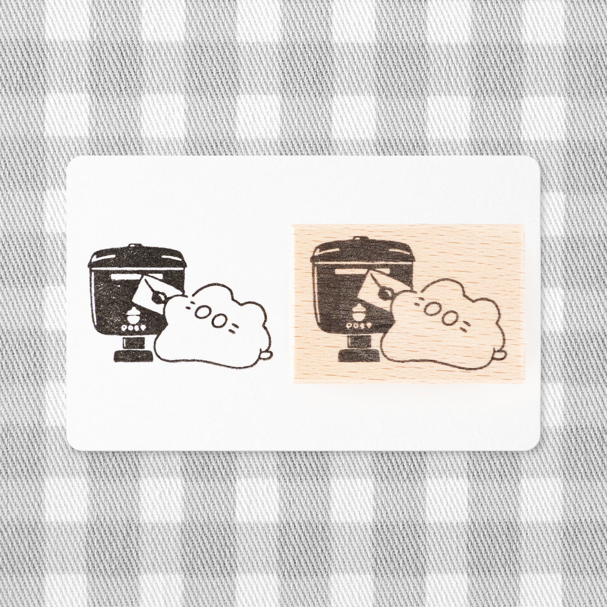 お手紙を出すねこ | はんこ