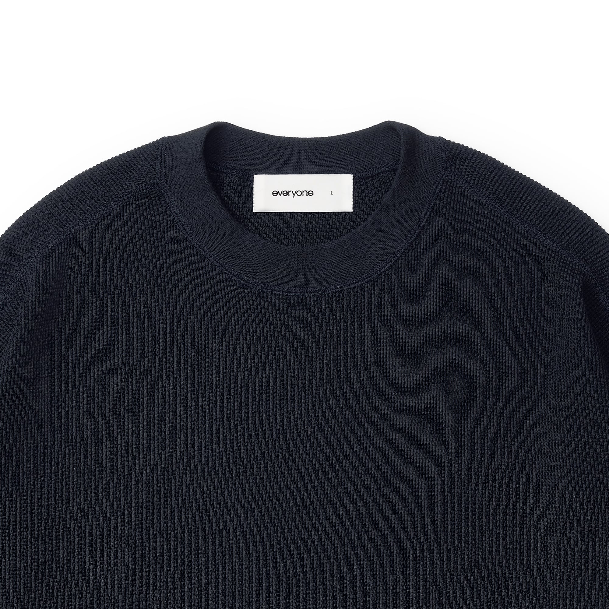 everyone surf knit long sleeve tee shirt (NAVY) | everyone