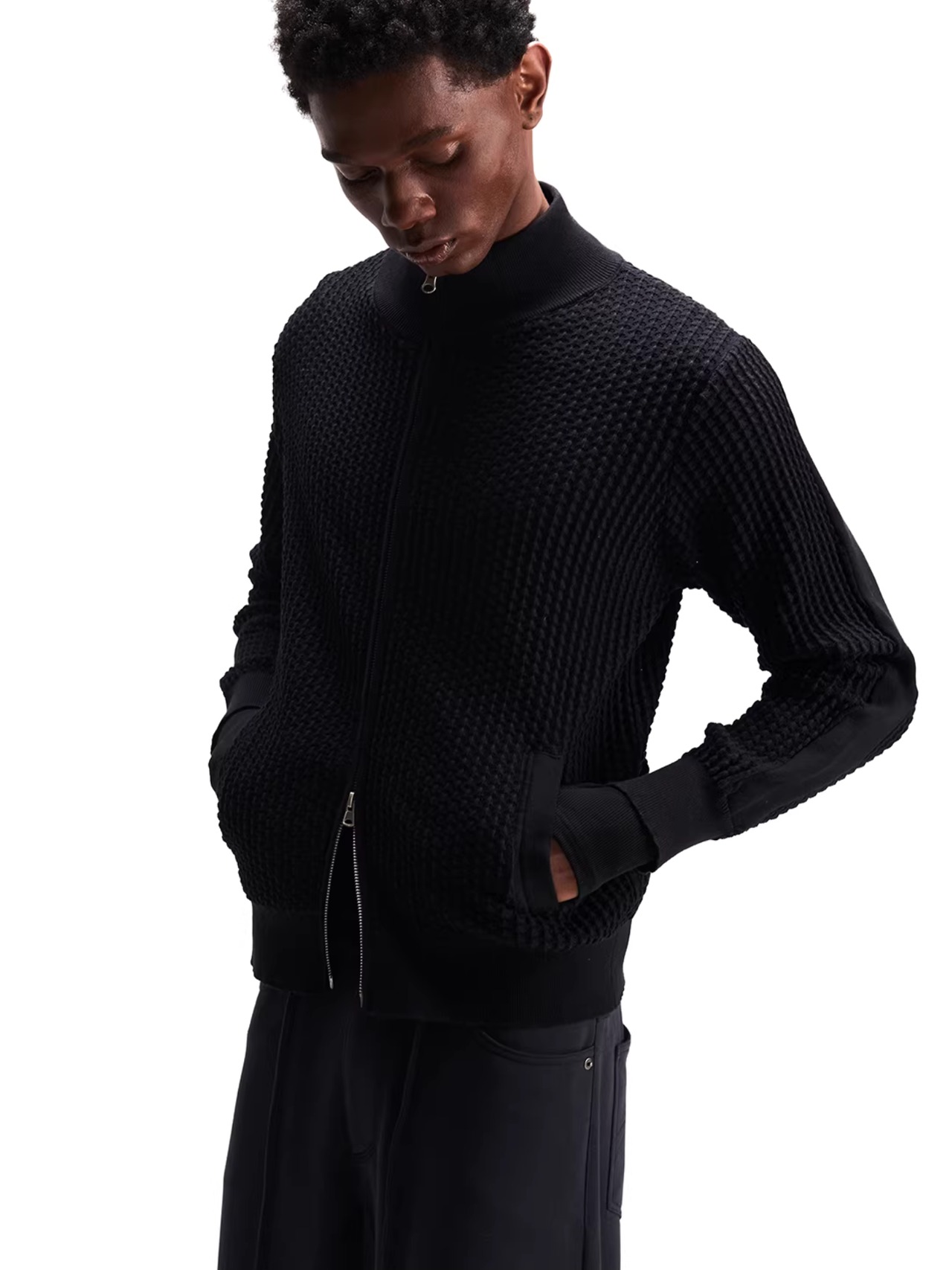 BEVAN UP 3D Mesh Knit Jacket