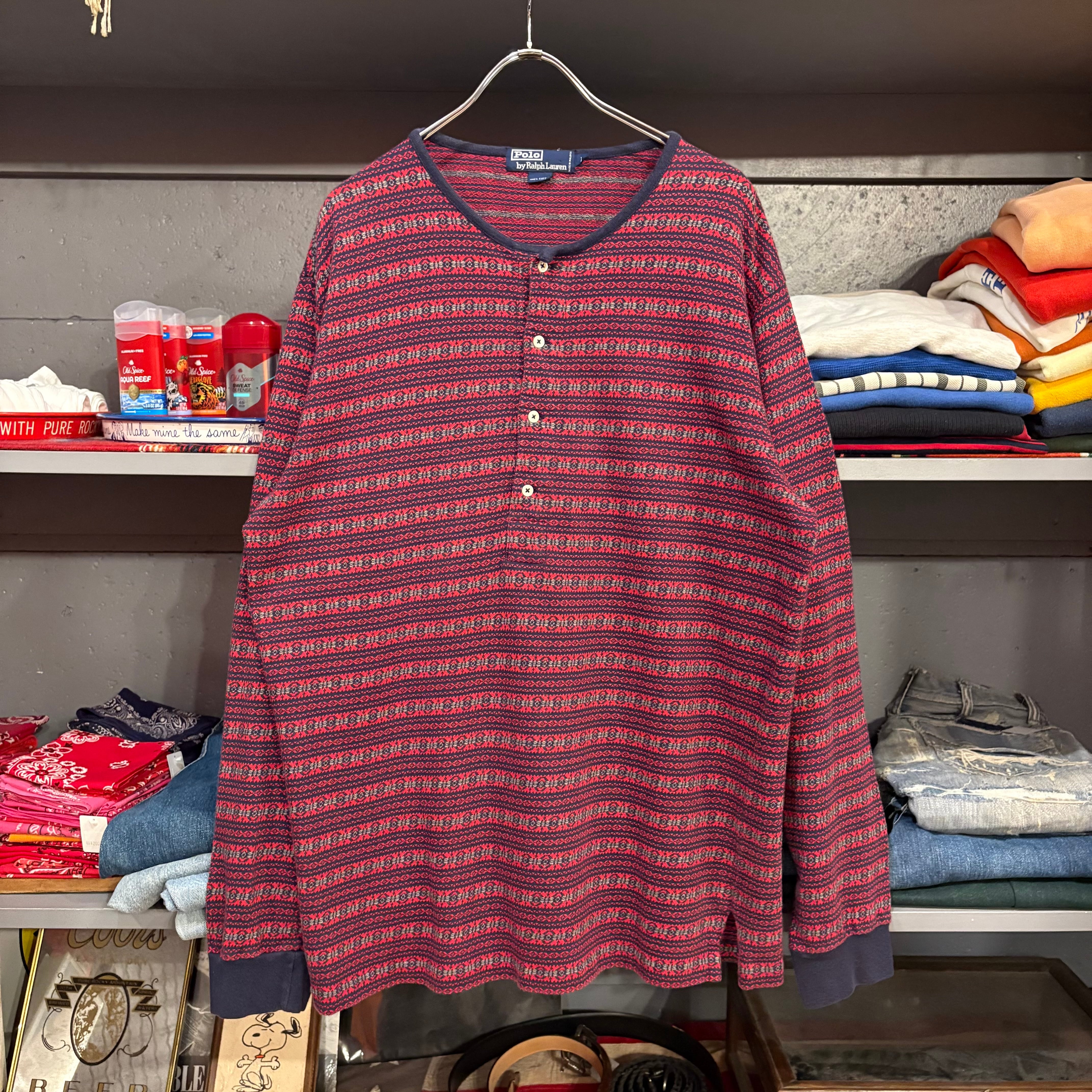 90s Polo by Ralph Lauren L/S Henry Neck T-Shirt | VOSTOK