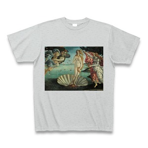 ヴィーナスの誕生（ボッティチェリ）：厳選名画Tシャツコレクション（グレー）・世界の美術作品名画グッズ【安心の送料込・税込】