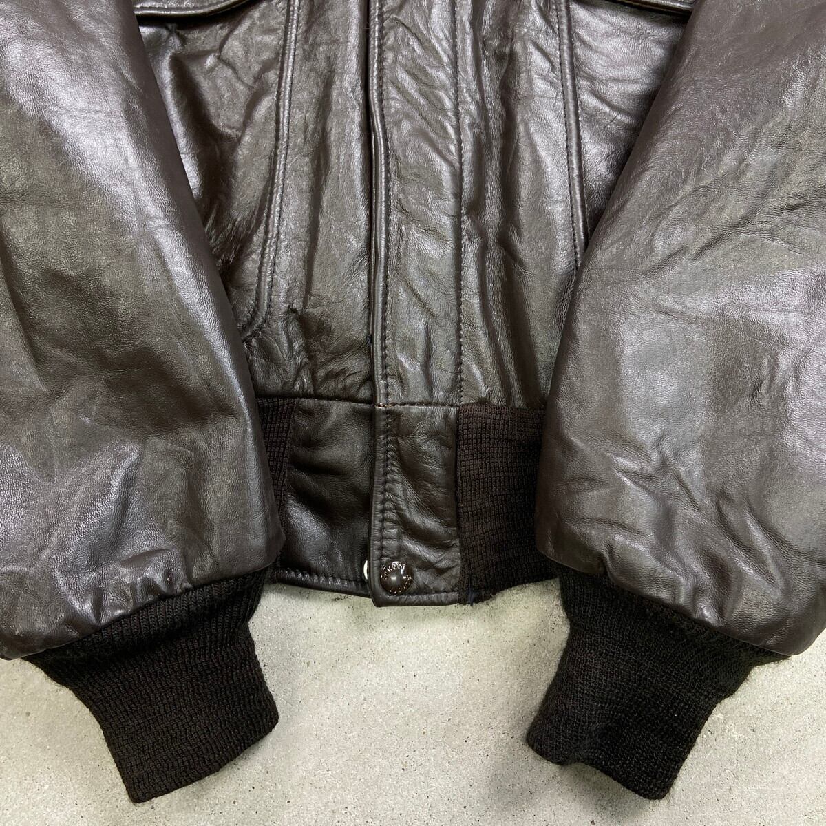 ショット SCHOTT レザーフライトジャケット ボマージャケット　ビンテージ 80年代 USA製 Schott ショット G-1タイプ レザーフライトジャケット