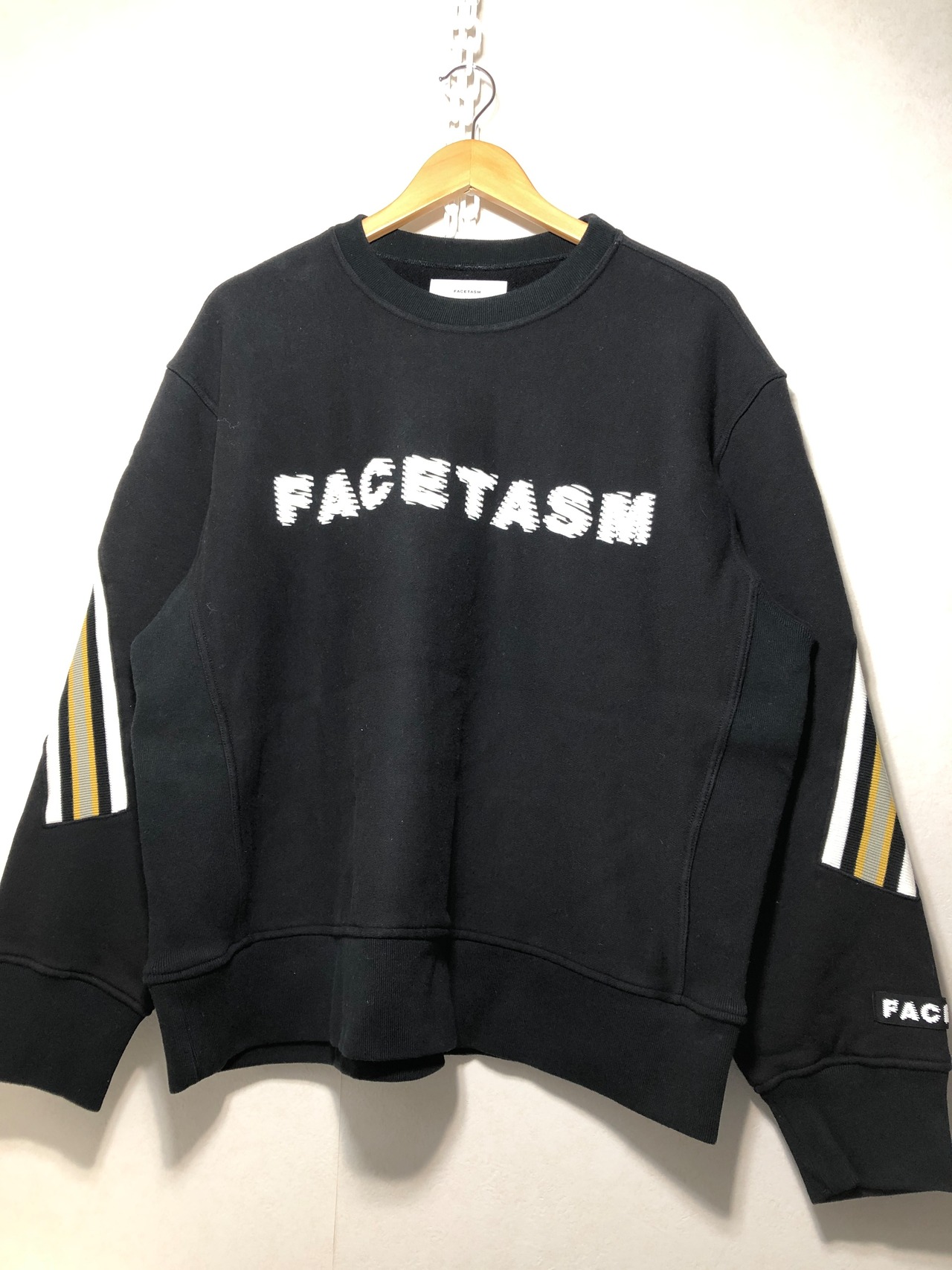 032091 FACETASM KOSUKE KAWAMURA RIB XXL LOGO SWEAT 5 ブラック 