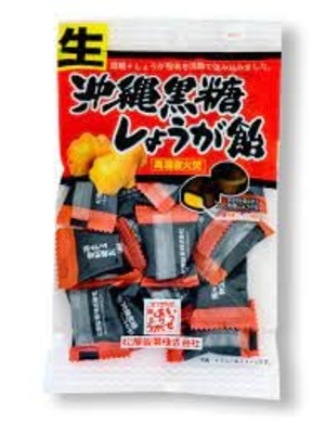 【人気】松屋製菓 生沖縄黒糖しょうが飴 120g×10袋
