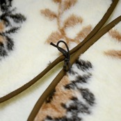 botanical pattern boa vest