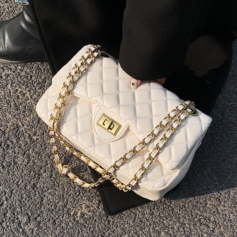 オータムウィンターチェーン 秋物 冬物 スクウェア メッセンジャーバッグ 手作りハンドバック96616083580