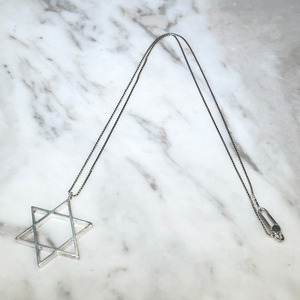 GUCCI silver hexagram pendant necklace