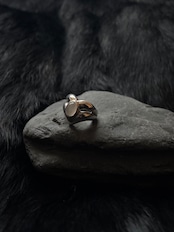 Silver 925 ring white oval-4-1