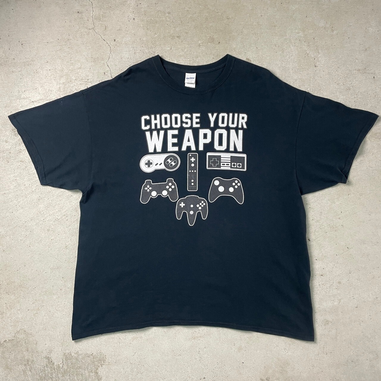 00年代 ゲーム コントローラー プリントTシャツ メンズ2XL 古着 テレビ 