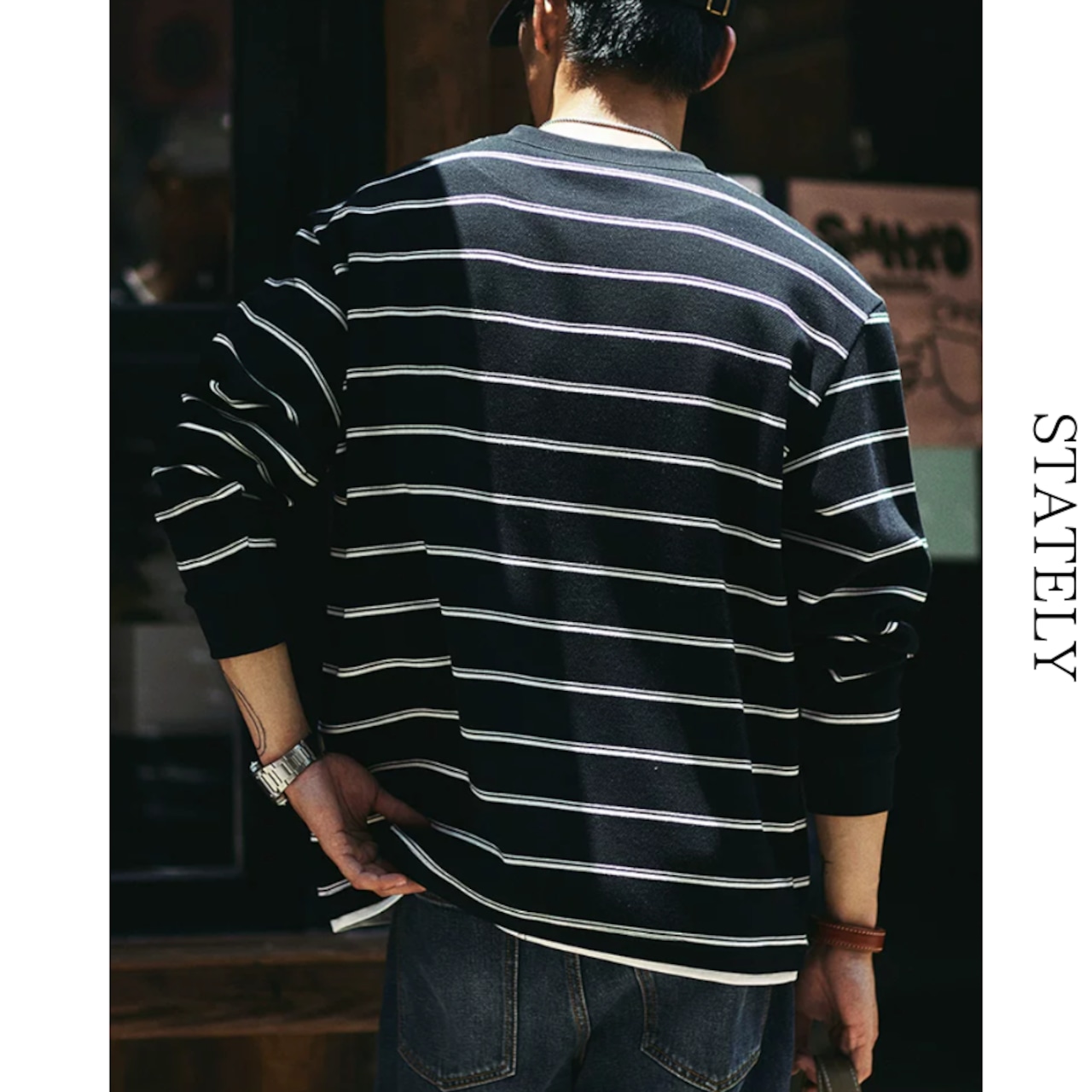 Layered Border レイヤード Tee/2color_T298・画像10