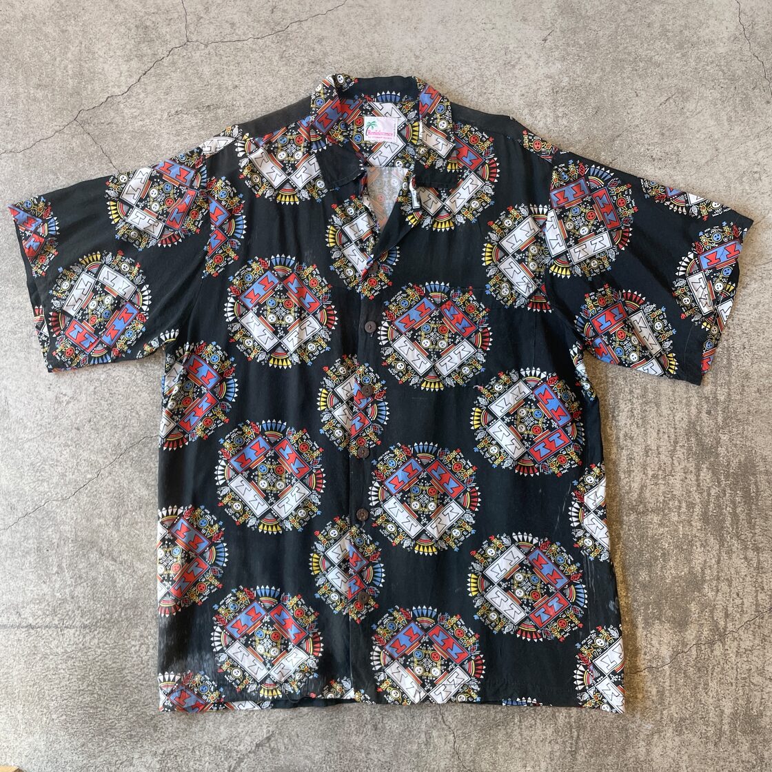 MADE IN USA / Reminiscence by STEWART RICHER S/S rayon shirt | Pay ID