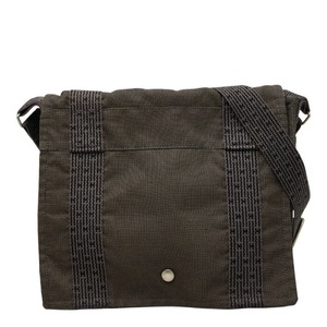 エルメス エールライン バサスPM 斜め掛け ショルダーバッグ グレー キャンバス レディース HERMES 【中古】