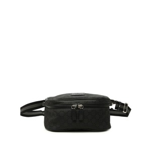 グッチ GGナイロン ボディバッグ ウエストバッグ ショルダーバッグ 449182 ブラック ナイロン レザー レディース GUCCI 中古