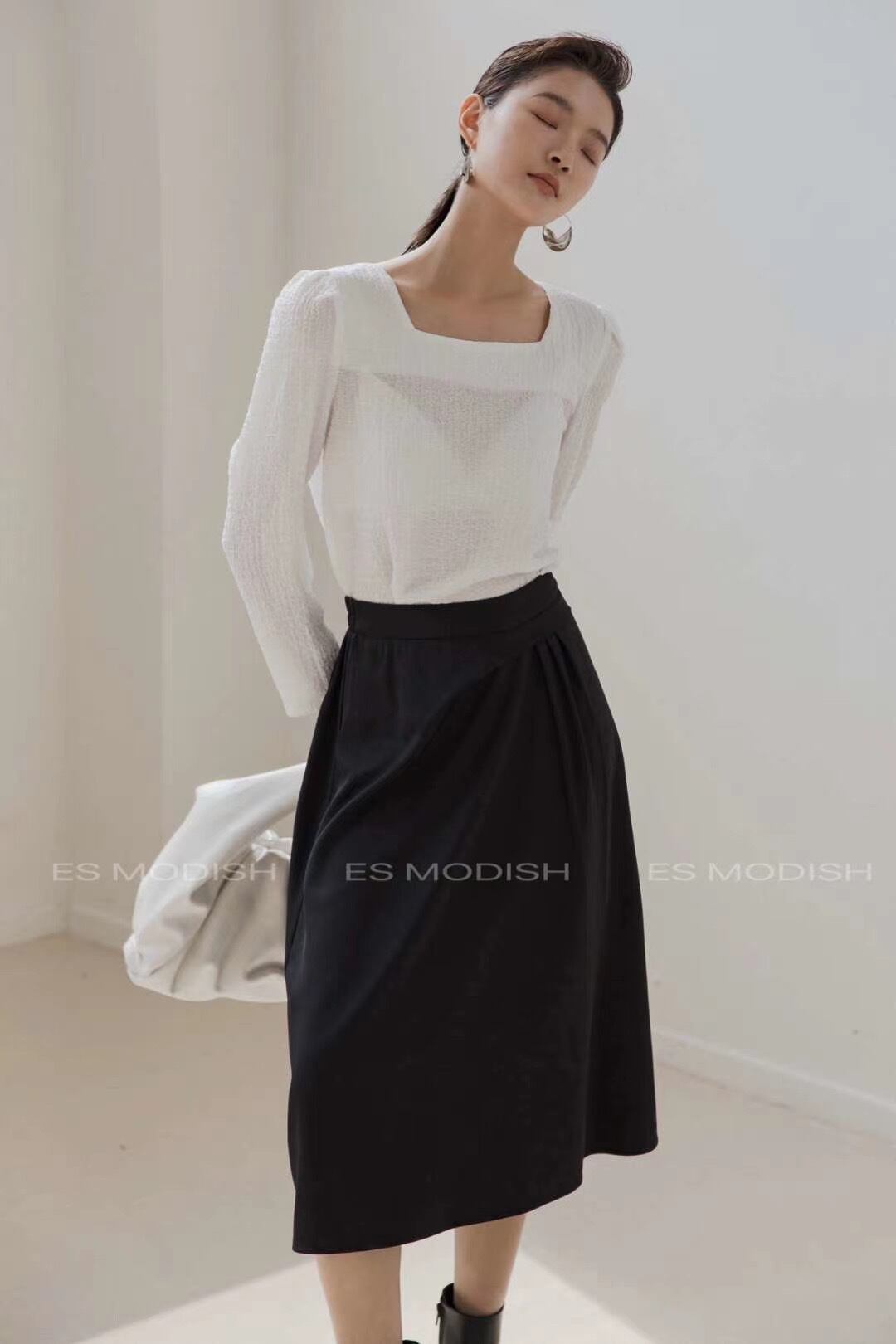 ミモレ丈フレアスカート