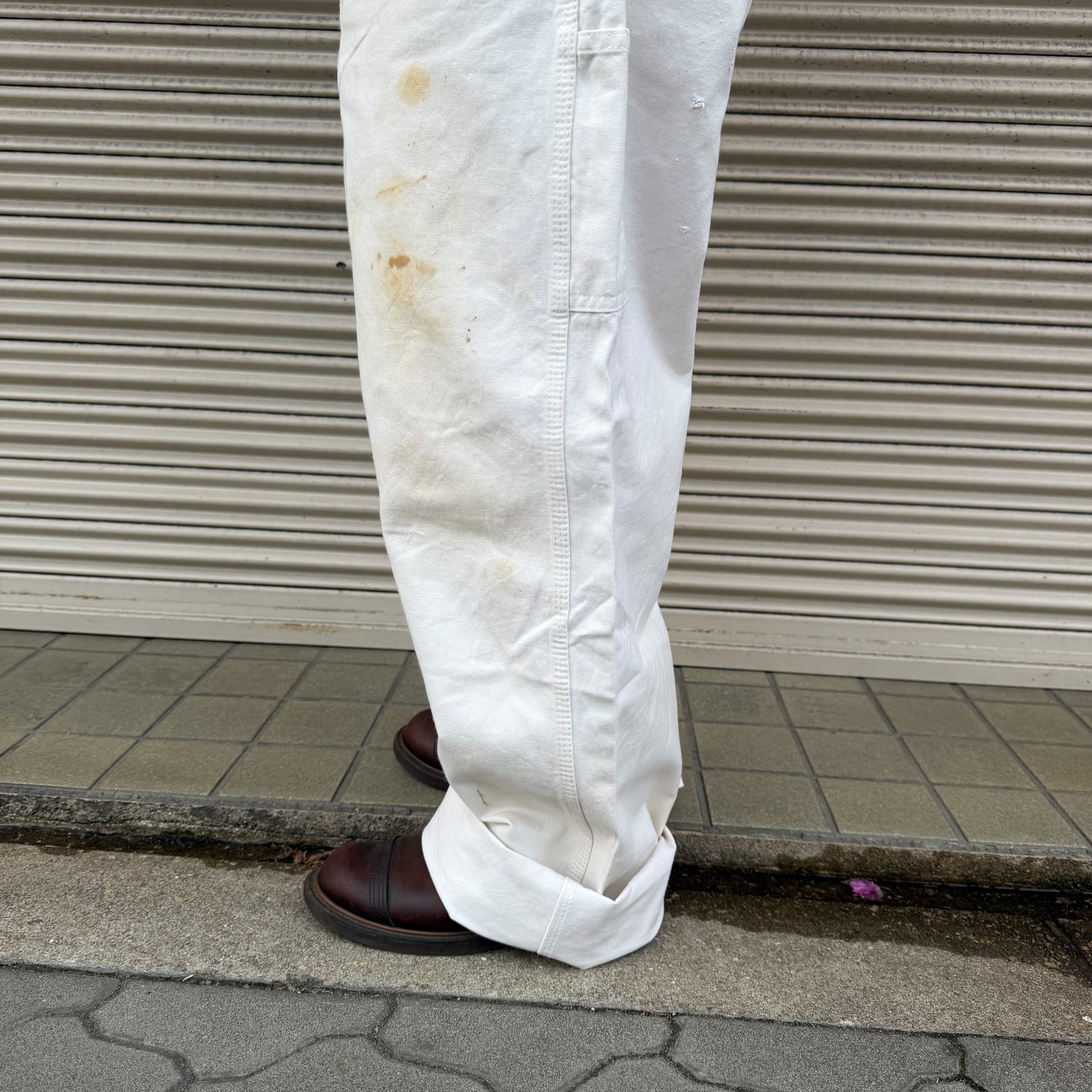 90s Dickies ペインター オーバーオール ワークパンツ ホワイト
