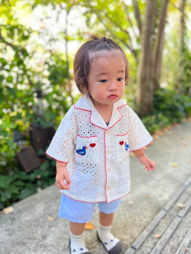 【即納】vintage lace shirt <kids>