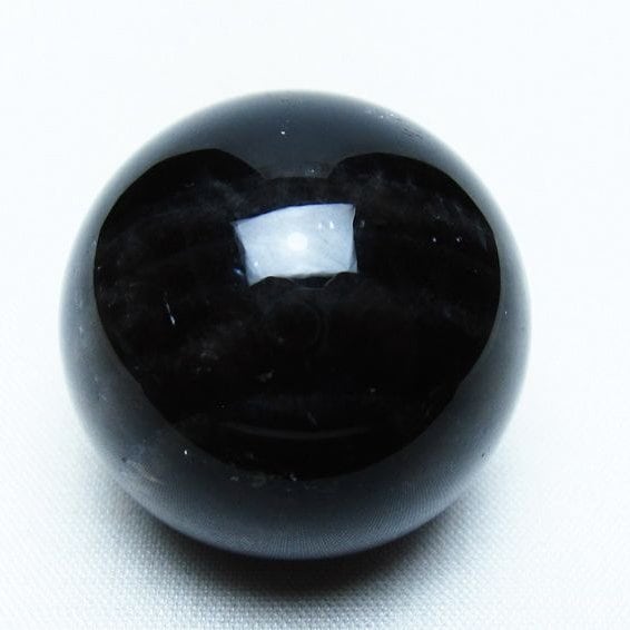 黒水晶 丸玉 34mm モリオン スフィア 置物 一点物 141-8147