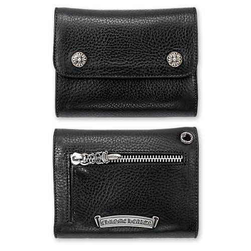 ⭐︎美品⭐︎CHROME HEARTS（クロムハーツ）財布 CHROME HEARTS クロムハーツ Wallet ウォレット 財布 レザー】ウェーブ
