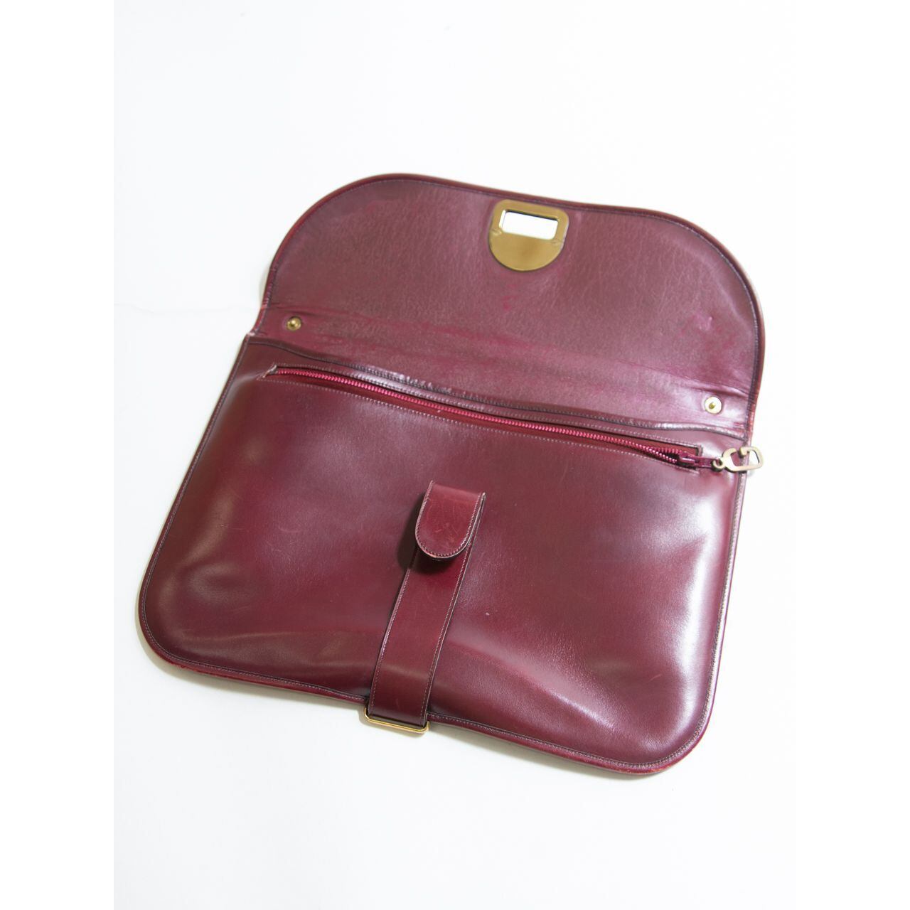 【Unknown Brand】Made in France 70's Leather Shoulder Bag（フランス製 レザーショルダーバッグ クラッチ）