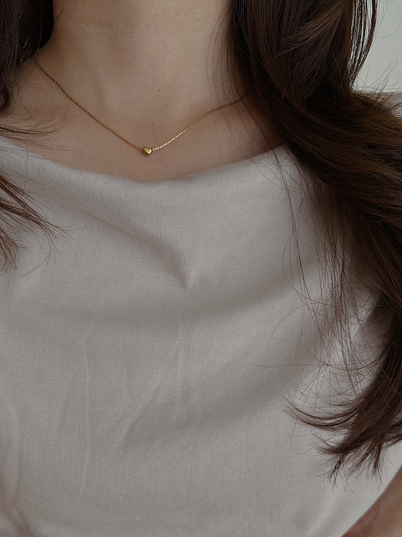 SS スライドマグネットハートビーズネックレス